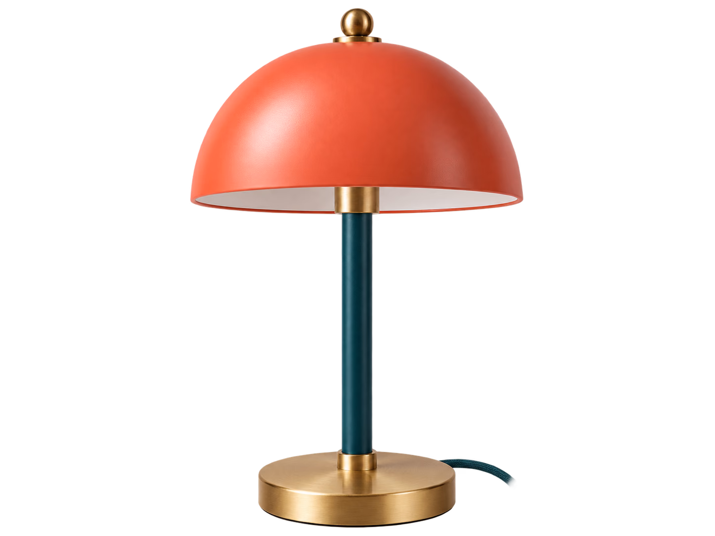 Coral table lamp isolated on a transparent background