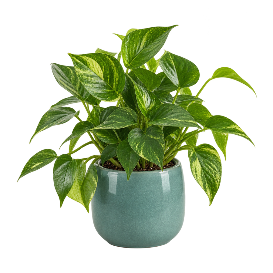Houseplant isolated on a transparent background using an iPhone browser workflow