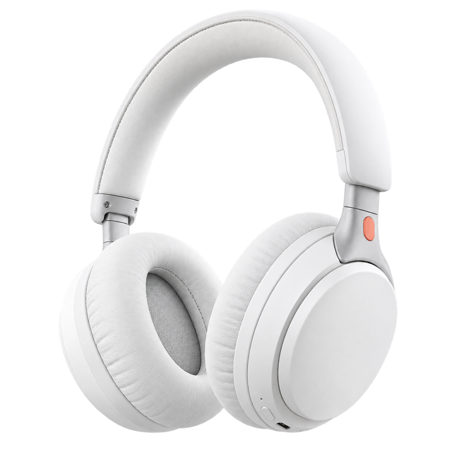 White headphones preserved after their white background was removed